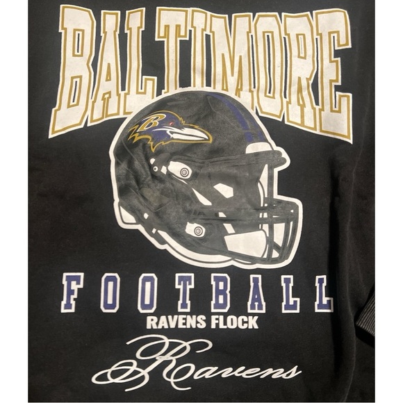 Gameday Couture Black Baltimore Ravens Vintage Wash Oversized Crewneck Pullover - Picture 7 of 9